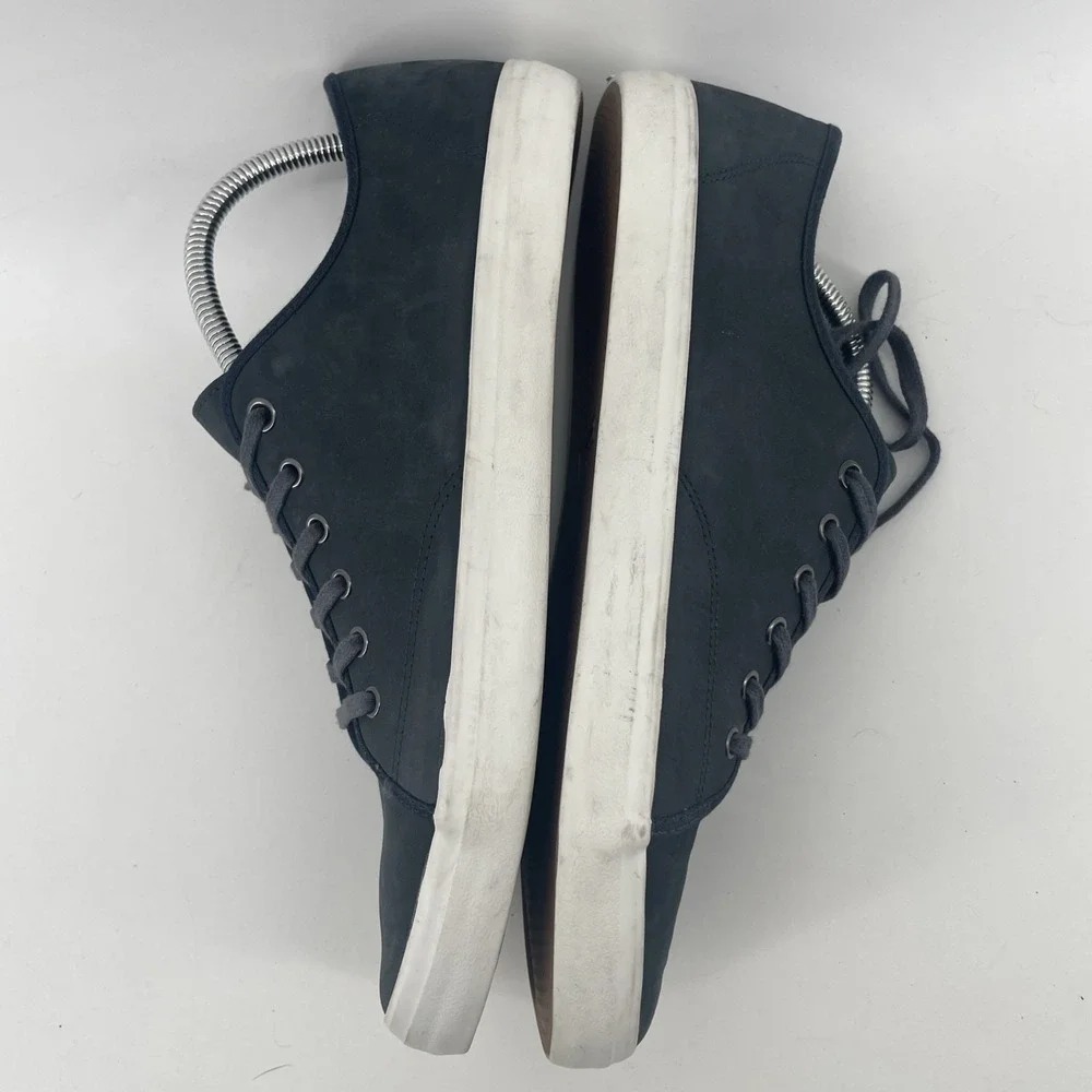 Banana Republic Sneakers Mens 11 Navy Blue Leather‎ Low Top Shoes Old Money Lux
